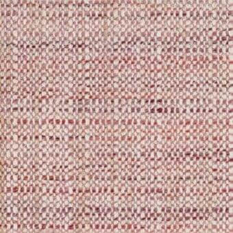 Pink and beige woven fabric sample displaying a textured, irregular weave with horizontal bands and a matte finish.